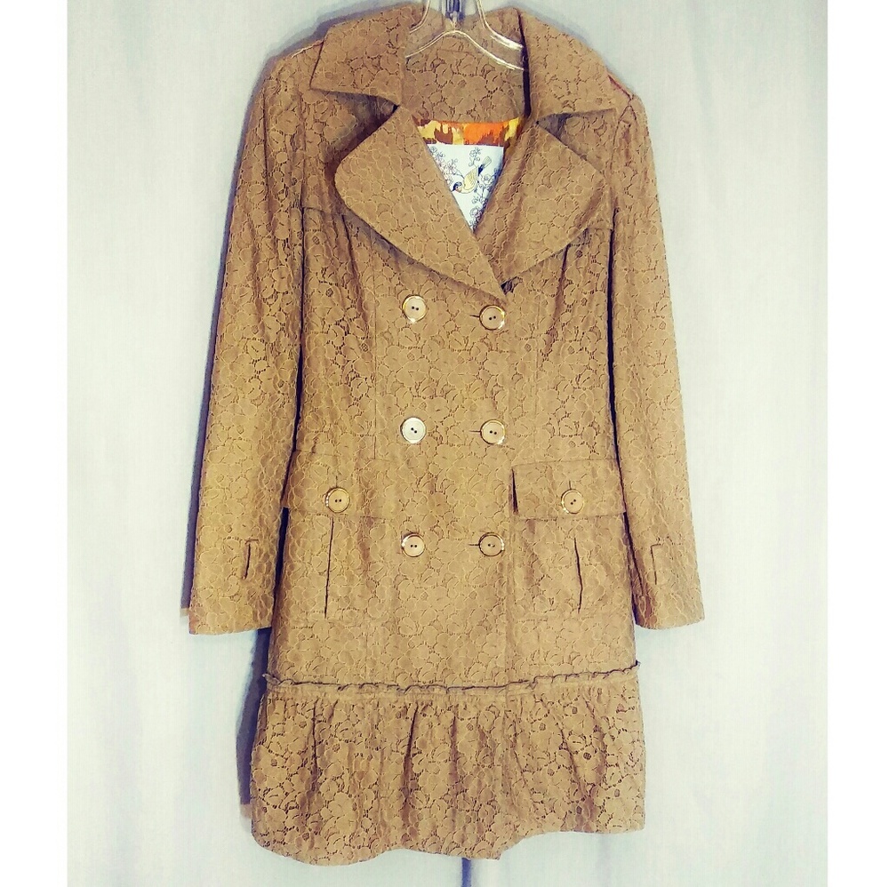 Anthropologie Tabitha Gold Long Sleeve Jacket